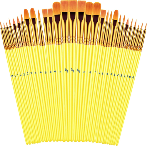 Paint Brushes Set, 30 Pcs Paint Brushes for Acrylic Painting, Oil Watercolor