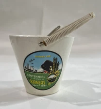 Kansas State Centenial Pail Bucket Ashtray Souviner
