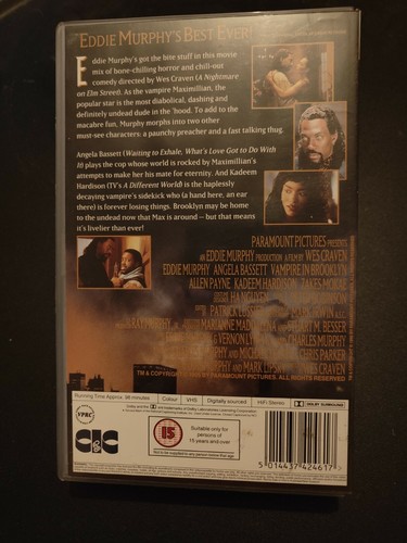 Vampire In Brooklyn VHS Tape - Eddie Murphy Horror Comedy FREE UK POSTAGE - Picture 2 of 3