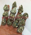 Trending Pyrite Druzy Gemstone 925 Sterling Silver Plated Wholesale Lot Rings