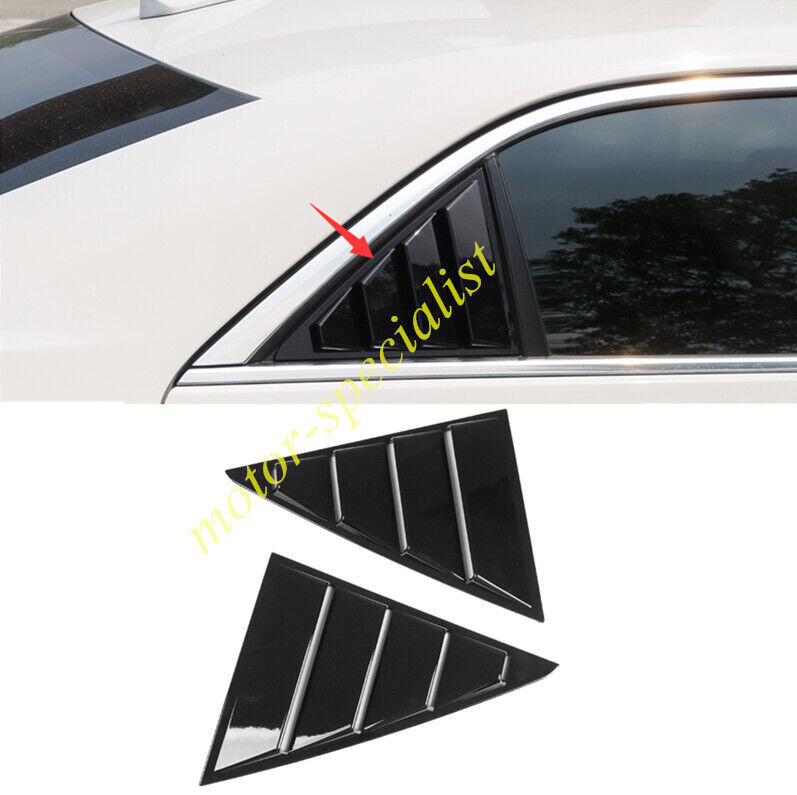Gloss Black Side Window Louver Cover Trim for Cadillac ATS 2013-2019 2pc
