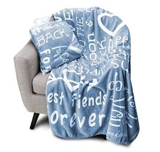 BlankieGram I Love You Throw Blanket Gift Best Friend Mom Caring - 5 colors
