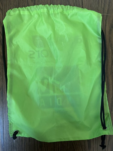 Vintage MTV India Cinch Drawstring Bag Neon Green - Picture 4 of 4