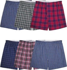 Fruit Of The Loom Mens Tartan Boxers 6 Pack