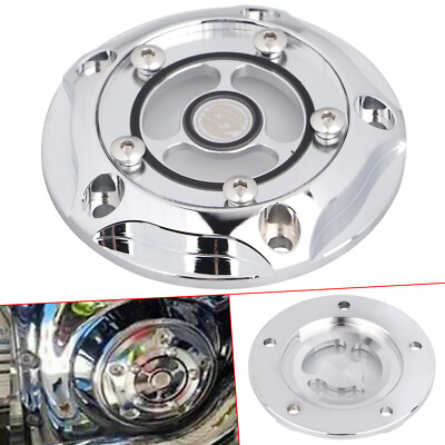Chrome Billet Aluminum Timer Cam Ignition Points Cover – Fits Harley Sportster, Dyna, Touring, Softail