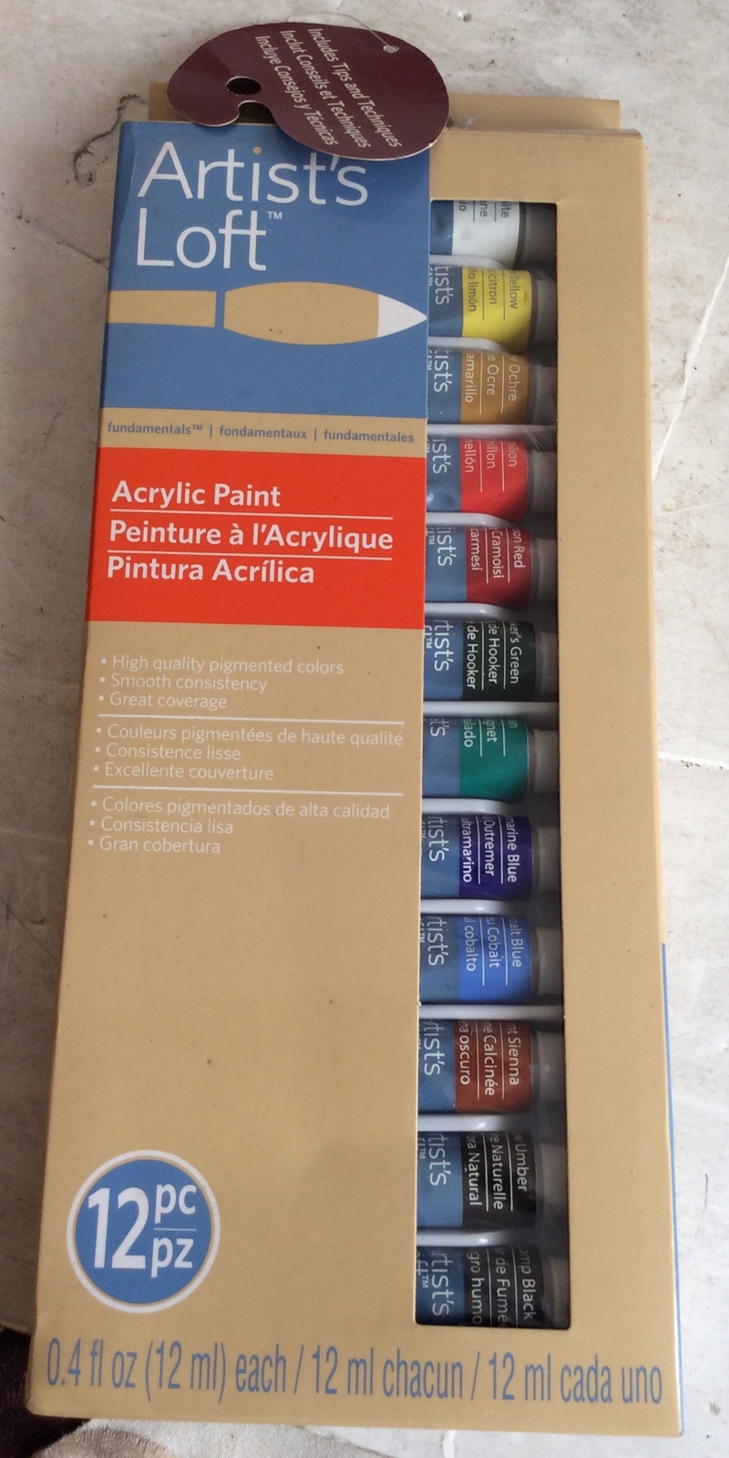 VINTAGE ARTIST’S LOFT ACRYLIC PAINT SET OF 12 X 0.4OZ 12ML eBay