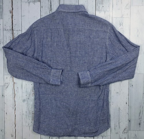 Scotch & Soda Linen Blend Boys Large Long Sleeve Check Shirt Button Up EUC - Picture 3 of 5
