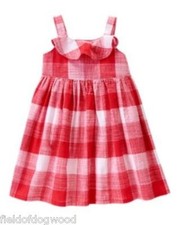 NWT Gymboree Star Spangled Summer July 4th Plaid Dress 12 18mo 3T 4T