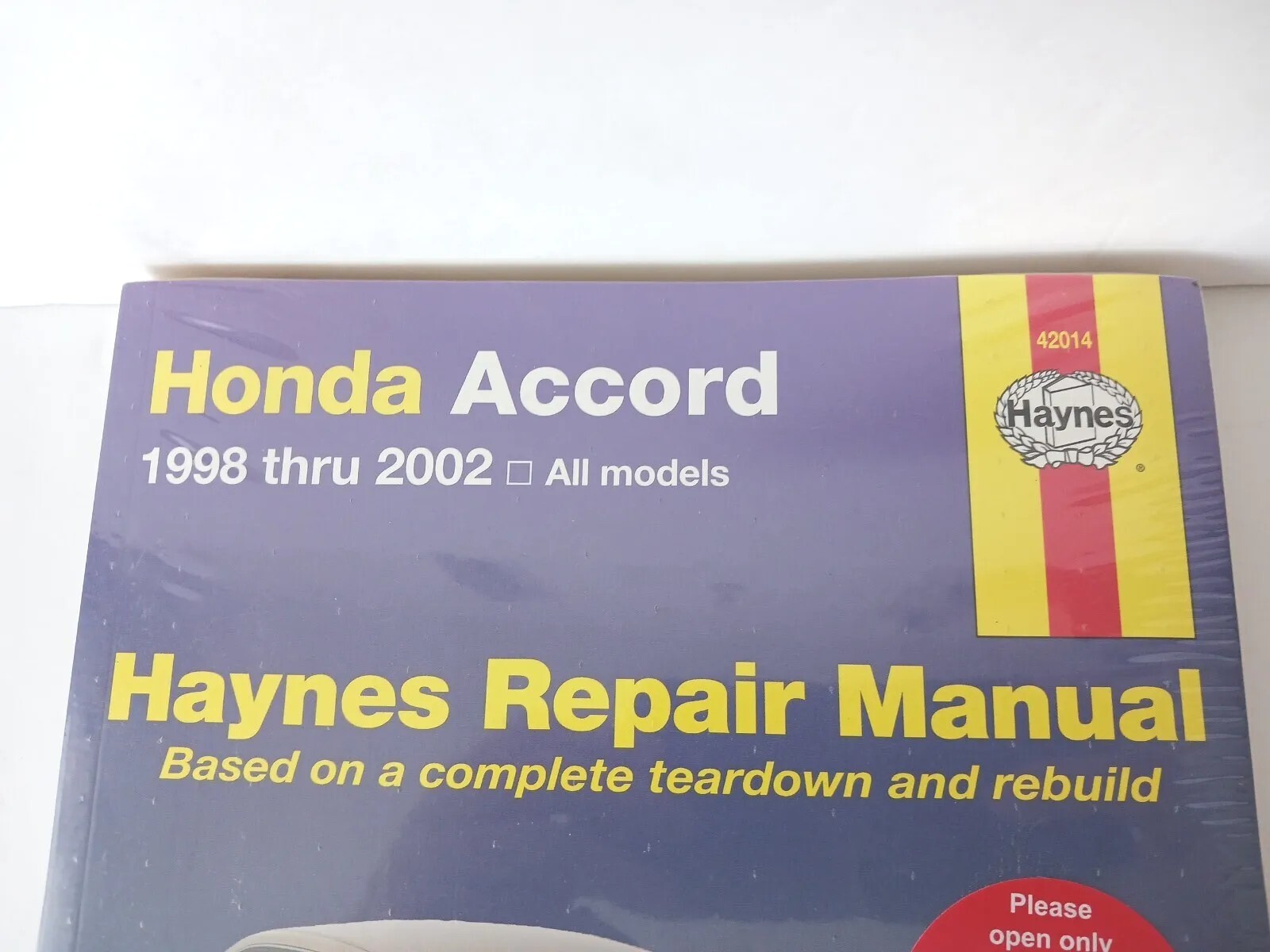Honda Accord 1998-2002 Haynes Repair Manual 42014 (Sealed) (New)
