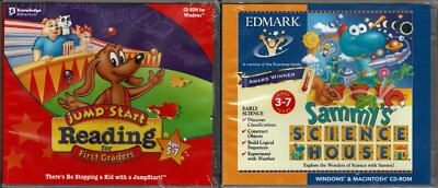 Sammy's Science House & Jumpstart Reading For First Graders Pc New Win10 8 7 XP
