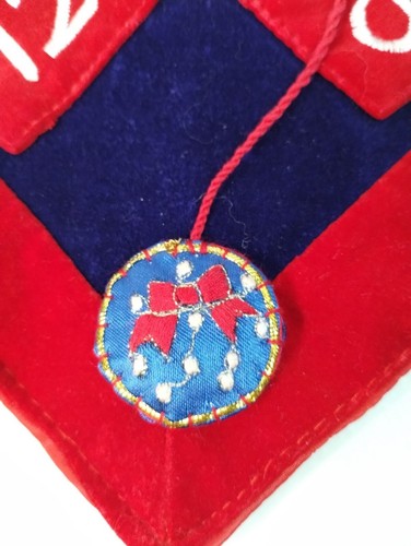 Hanging Christmas Advent Calendar W/ Snowmen Countdown To Holiday - Velvet Soft - Picture 6 of 10