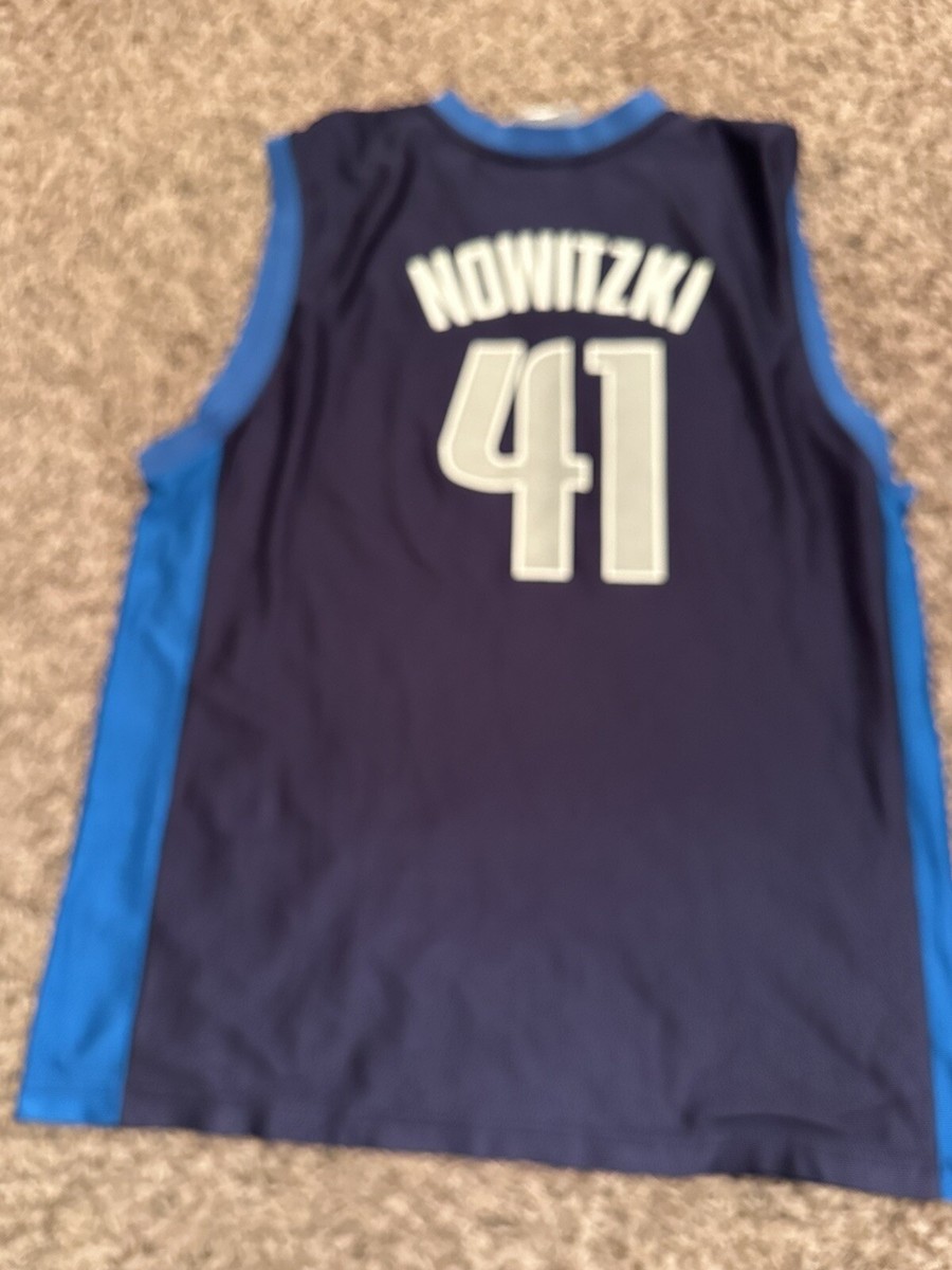 NBA Brand Dirk Nowitzki #41 Dallas Mavericks Blue Jersey Size XL