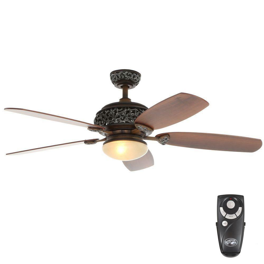 Hampton Bay 52 In Indoor Polished Brass Ceiling Fan Reversible