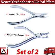 Set of 2 Jaraback Plier & Dental Weingart Plier Orthodontic Clinical Instruments