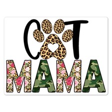Cat Mama Paw Print, Vinyl Decal Sticker, Indoor Outdoor, 3 Sizes, 8683