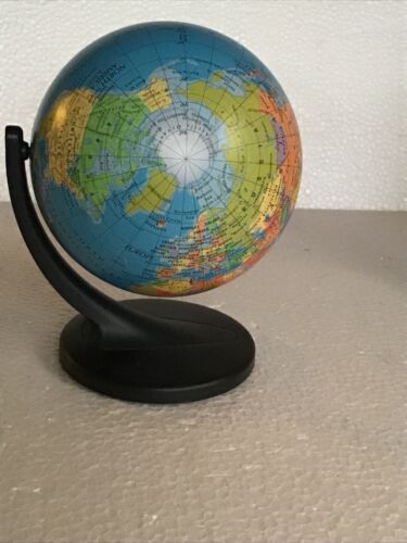Replogle Mini Globe Desk Size 6 x 4 Inch 2001 Dual Direction Spin - Picture 2 of 7