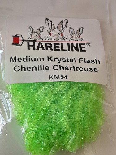 Hareline Medium Krystal Flash Chenille 17 Colors Same Day Flat Combined Shipping - Picture 23 of 23