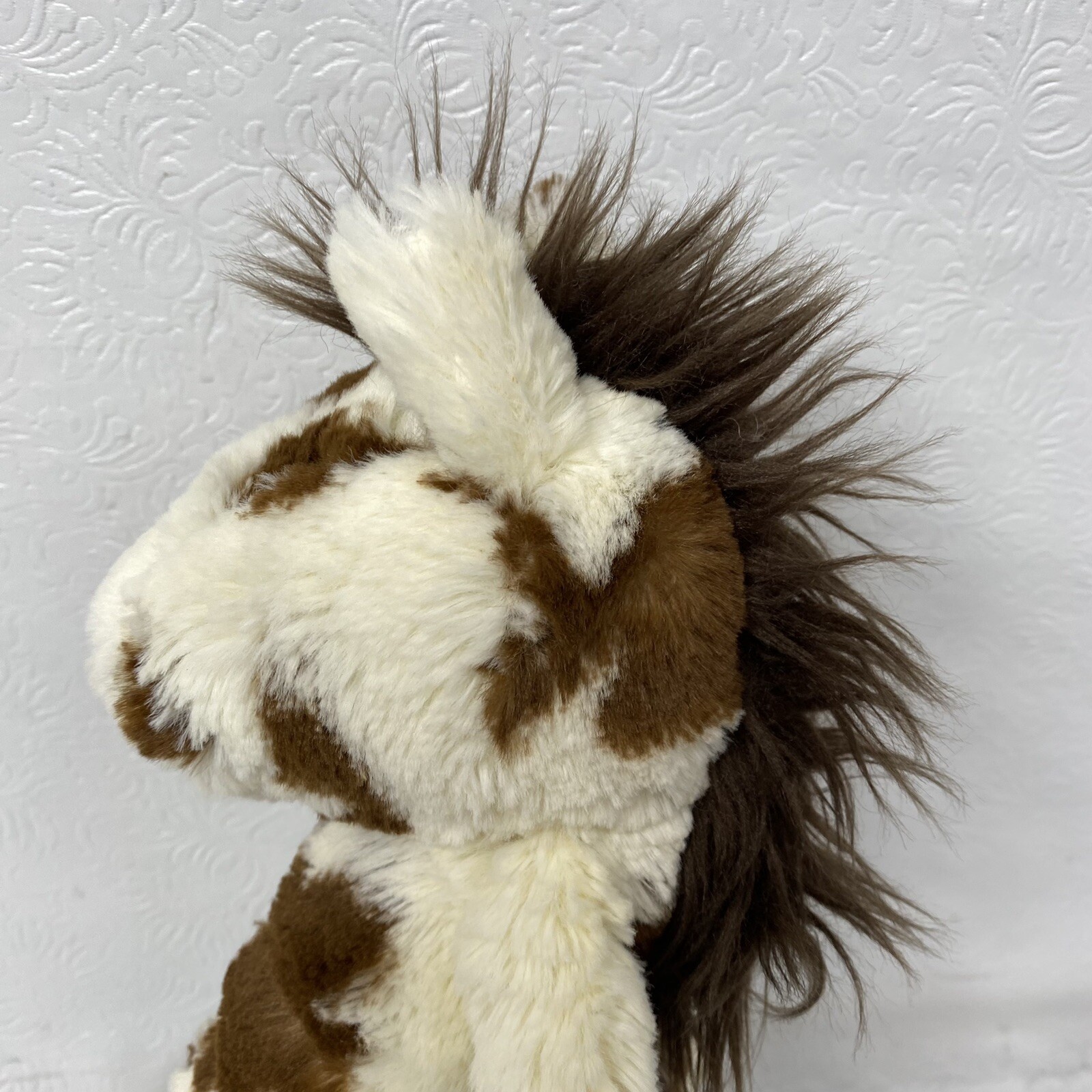 Jellycat Bashful Pinto Pony Horse Plush Brown White Spots Mane Stuffed