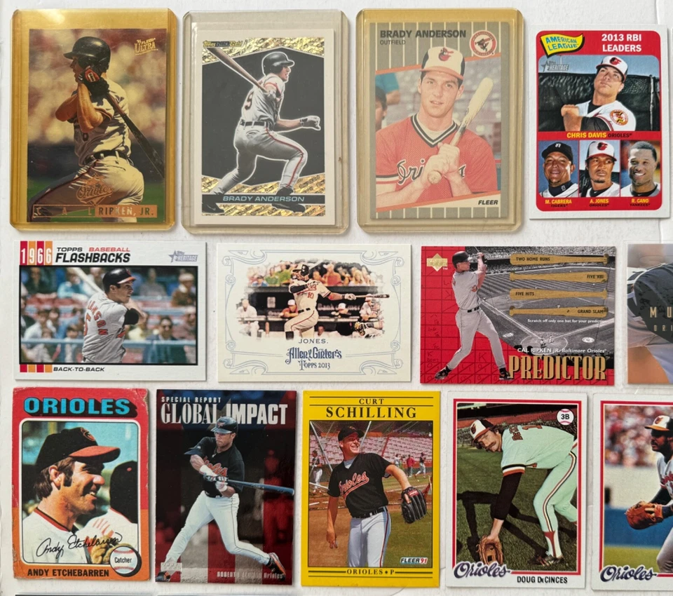 巴尔的摩金莺队 20 世纪 70 年代 - 2000 年代棒球集换卡 51 张带名人堂新秀 — 第 2/4 张图片