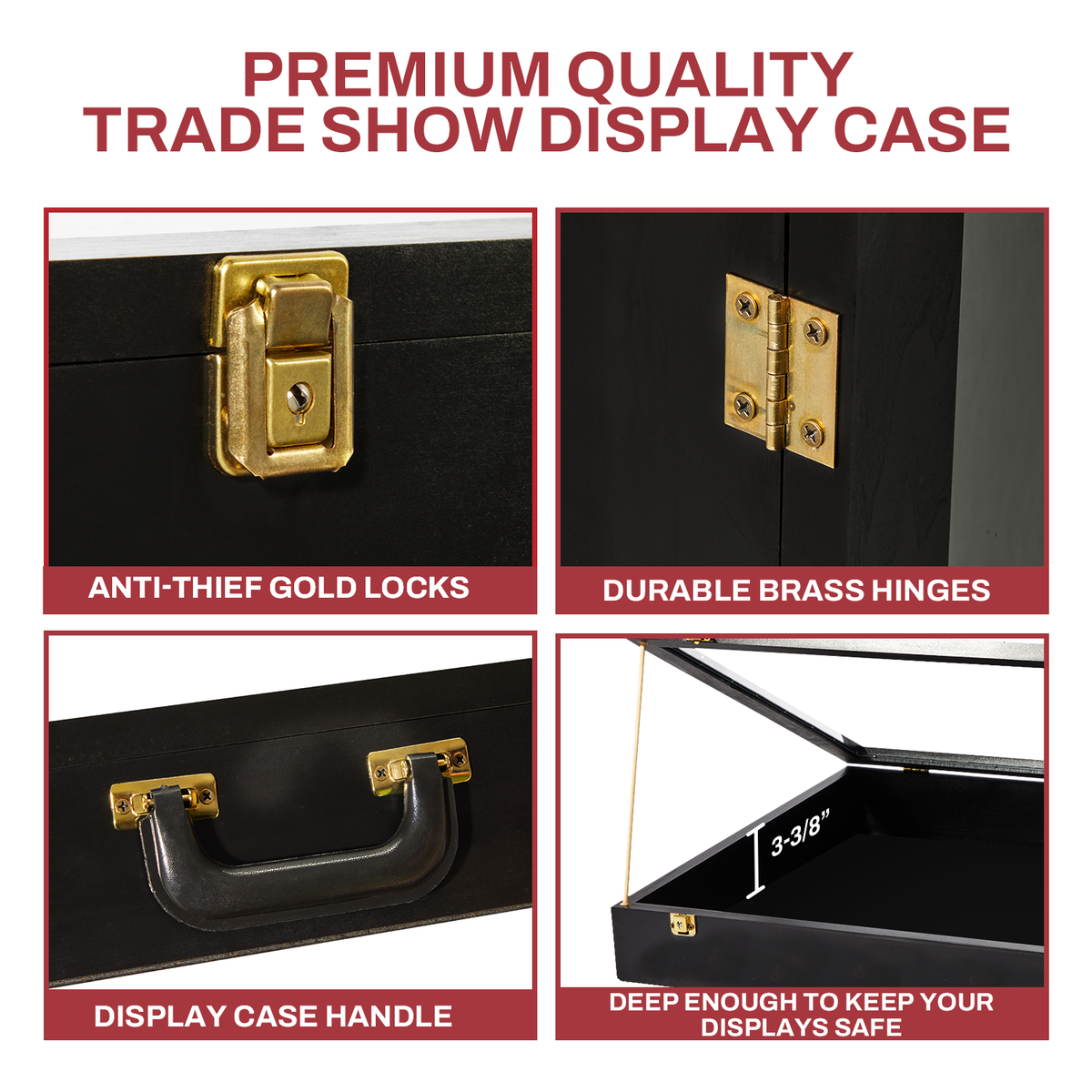 Trade Show Display Case Portable Baseball Card Display- Jewelry Case  -Lockable