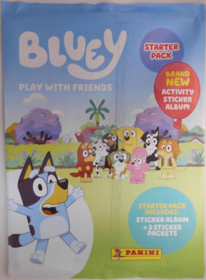Panini Bluey Play With Friends 2025 Starter pack: Inc Album & 5 Stickers packets