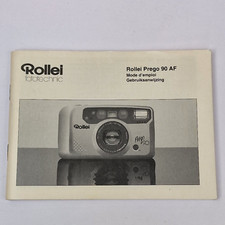 Rollei Prego 90 AF Camera Original Instructions Manual French & Dutch Only 1995