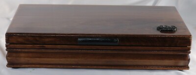 PEN STORAGE 834 CUSTOM BUILT INTERIOR SOLID MAHOGANY DISPLAY CHEST VINTAGE USA