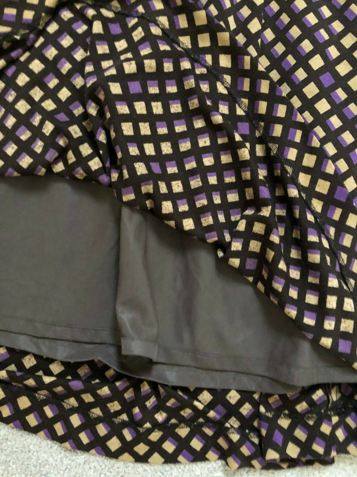 MICHEL KLEIN PARIS Dress A-line sz 38 EUR / sz M Purple Brown V-neck Empire