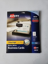 Avery Clean EdgeWhite Business Cards, Ink Jet, 90 2 x 3.5 cards
