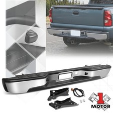 Chrome Rear Step Bumper Assembly For 99-07 Chevy Silverado Gmc Sierra 1500 2500