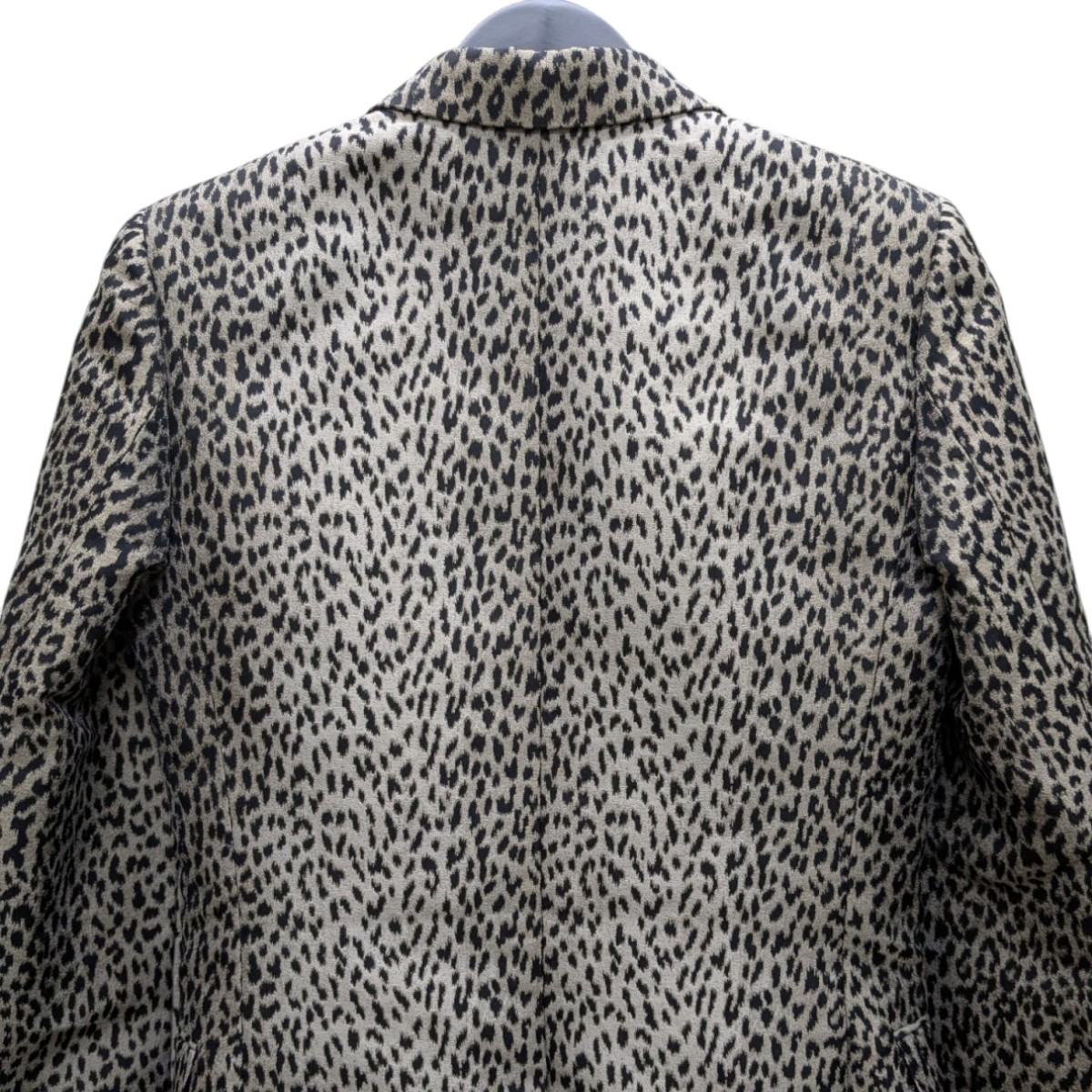 Giacca Saint Laurent Paris leopardata fumè beige e nera taglia 42 usata