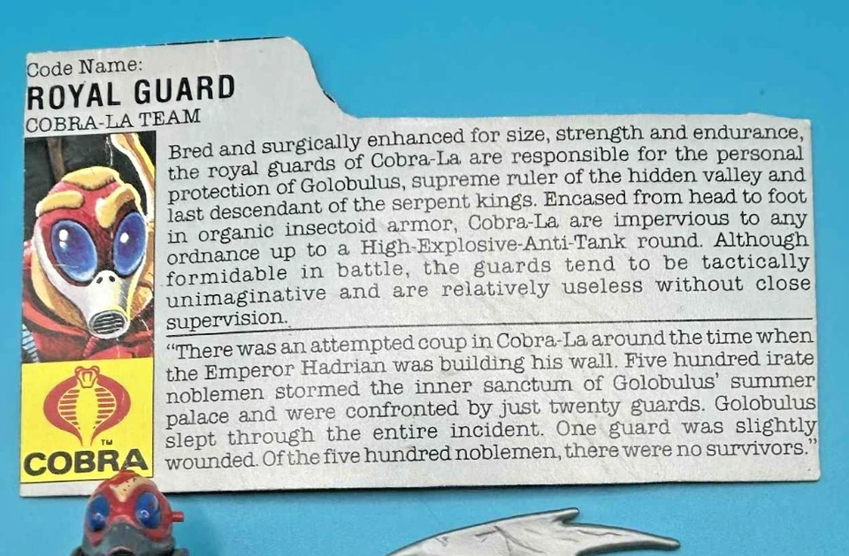 Guardia Real G.I. Figura de acción Hasbro Joe 1987 vintage 100 % completa Foto 4 de 4