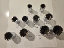 Snap-On Tools 12 pt shallow sockets set of 10 SW