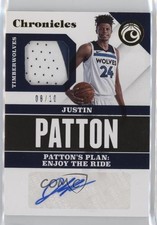 2017-18 Panini Chronicles Signature Swatches Gold 8/10 Justin Patton Auto 0s5s