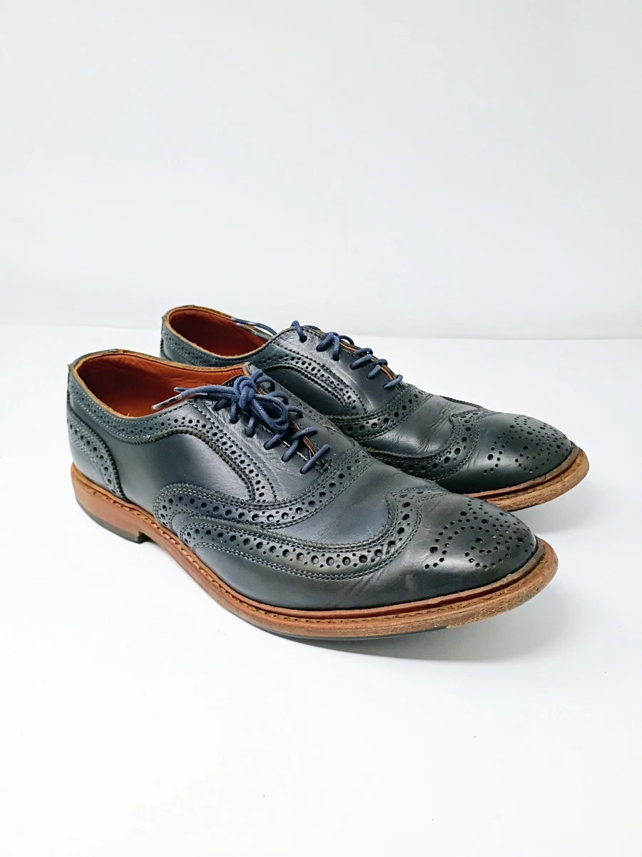 Allen Edmonds Neumok Brogued Wingtip / Navy Leather / US 11 D $450 Allen Edmonds Neumok Blue Leather Wingtip Oxfords Dress  main image 2