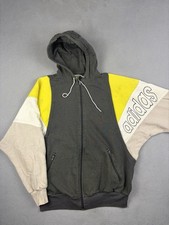 Vintage Adidas Sweatshirt Mens Size Large Multicolor Full Zip Hoodie Trefoil 90s