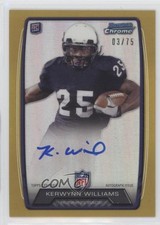 2013 Bowman Rookie Chrome Refractor Gold 3/75 Kerwynn Williams #RCRA-KW Auto fm0