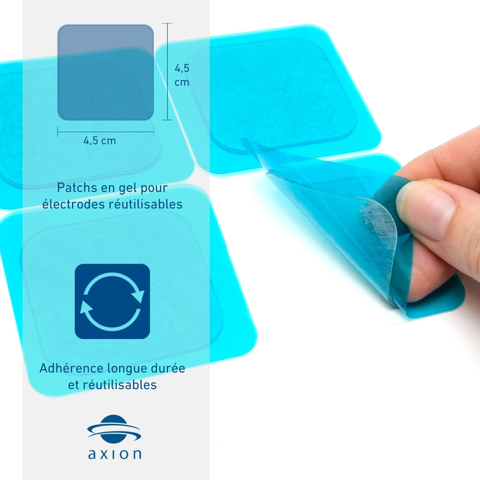 Coussinets en gel TENS 4,5 cm pour apaiser les tensions du dos après le travail - 2