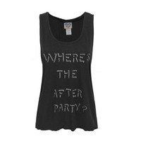 "Junk Food - \"Where's The After Party\" ÄRmelloses Oberteil FüR Damen (NS7800)"