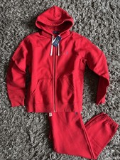 Bnwts Polo Ralph Lauren Mens Fleece Sweatsuit Set Sz. L 300 Red Hoodie  Jogger