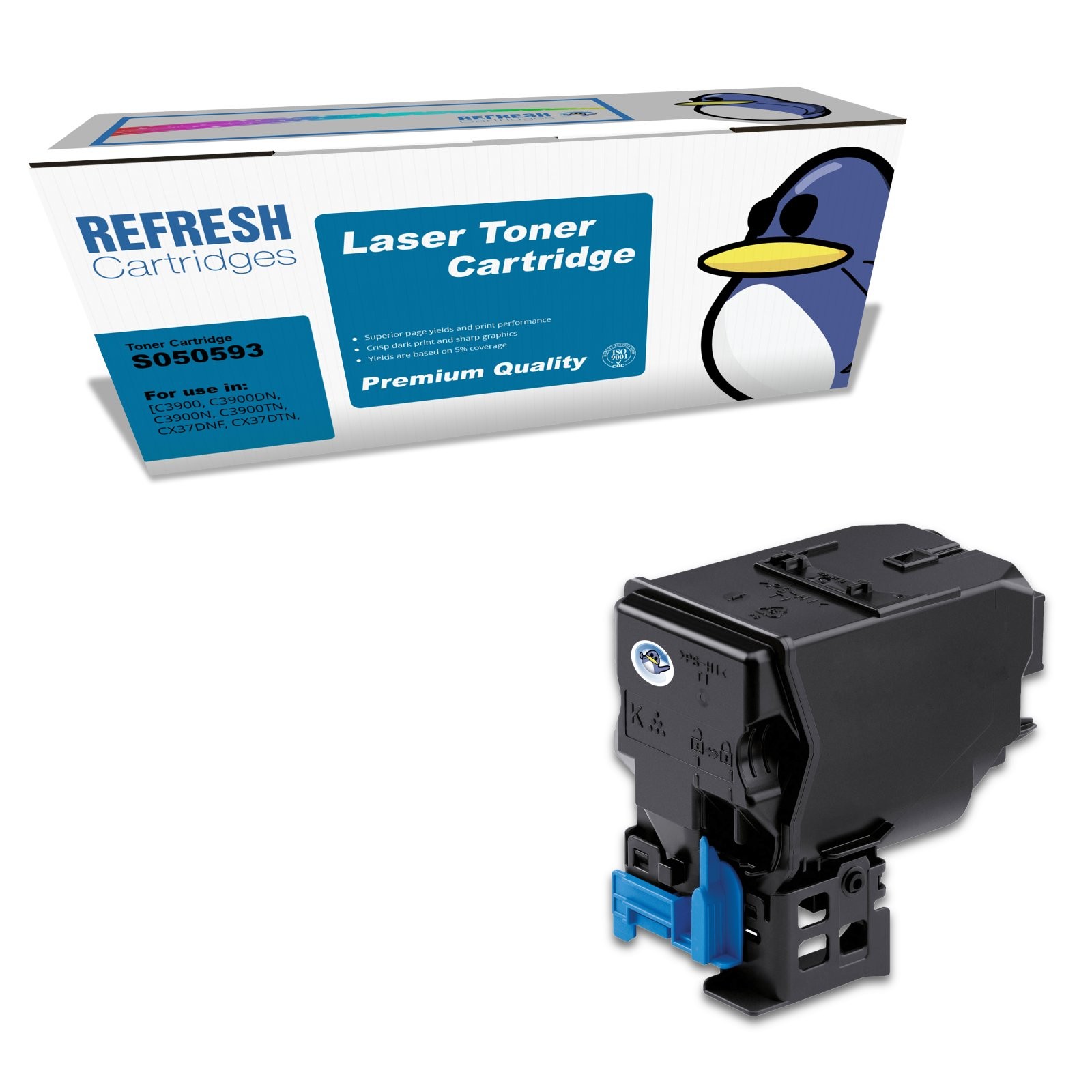 Refresh Cartridges Black C13S050593 Toner Compatible With Epson Printers
