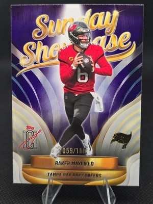 2025 Topps Signature Class Baker Mayfield #SS-14 Sunday Showcase /100 Buccaneers