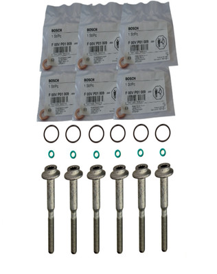 6x Dichtungsatz + Dehnschraube für CR Einspritzdüse VW Touareg AUDI A4 A5 Q7 3,0