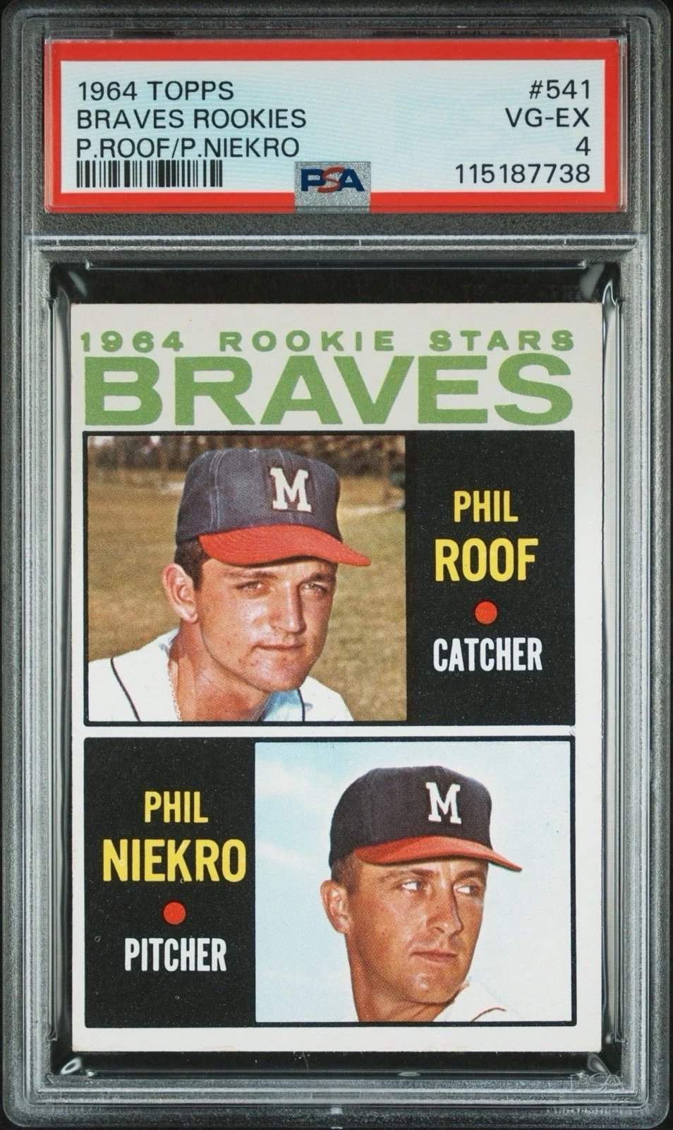 Deal for 1964 Topps Phil Niekro PSA 4 RC Rookie Card High #541 Milwaukee Braves VG-EX