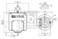 Federbalg Luftfederung Febi Bilstein 37636 FüR FM FMX Volvo FH FH16 2 FH12 FM12