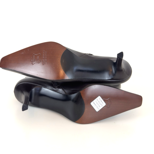Stuart Weitzman Brown Leather Ankle Booties Pointed Toe Kitten Heel Boots Size 9 - Picture 7 of 10