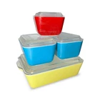 Vintage Pyrex 8 Piece Complete Refrigerater Set w/Lids