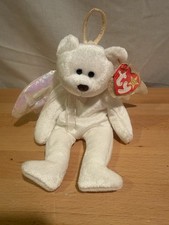 Vintage Retired 1998 Ty Halo Angel Bear Beanie Baby With Brown Nose