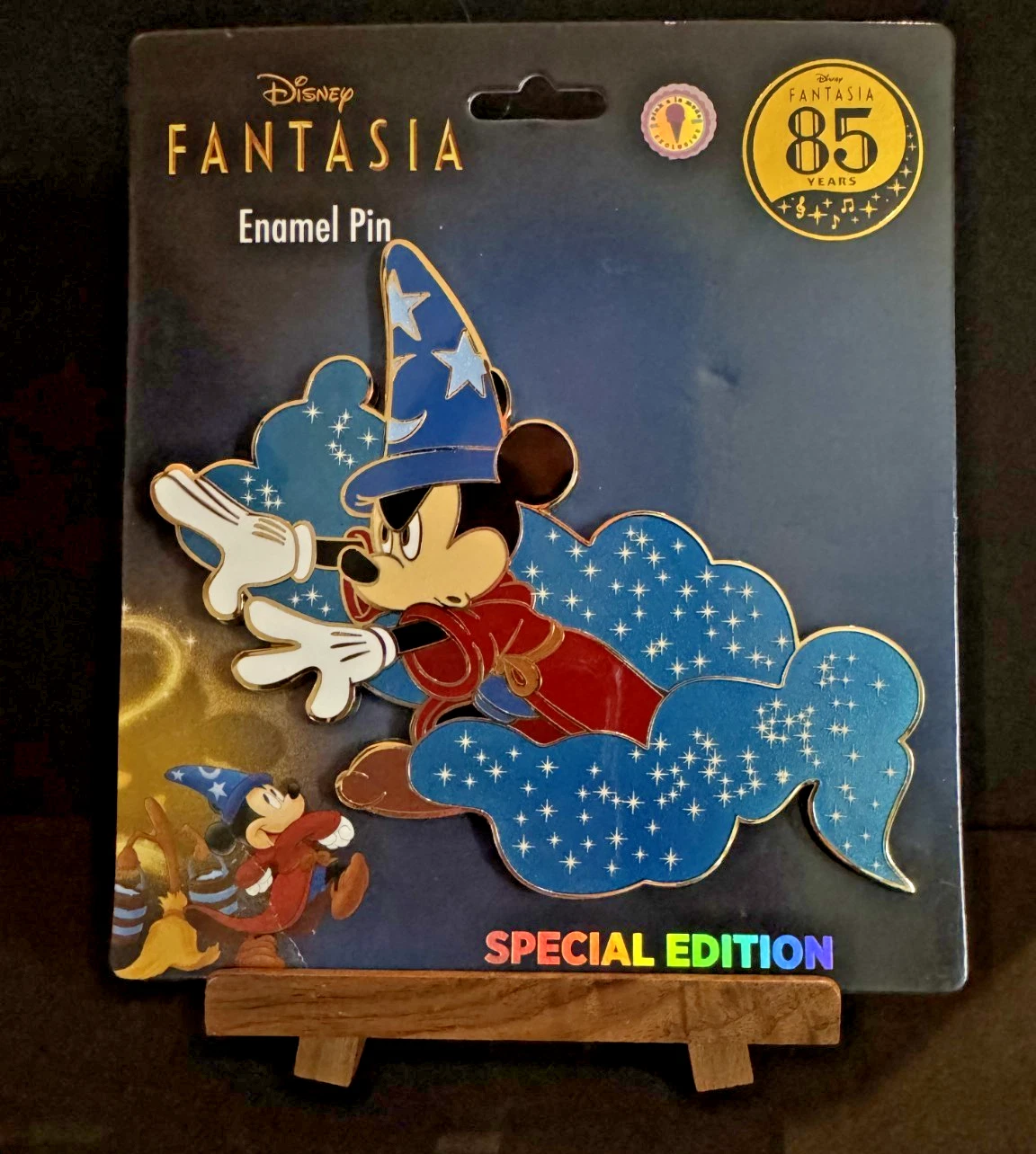 Palm Disney Fantasia Sorcerer Mickey 5” Jumbo Pin SE 300