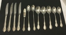 WM. A. Rogers Deluxe Oneida Ltd. MANSFIELD 12 Pieces Stainless Flatware